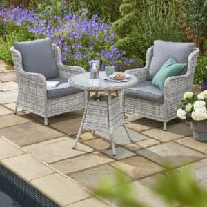 Norfolk Leisure Wroxham Garden Bistro Set Grey