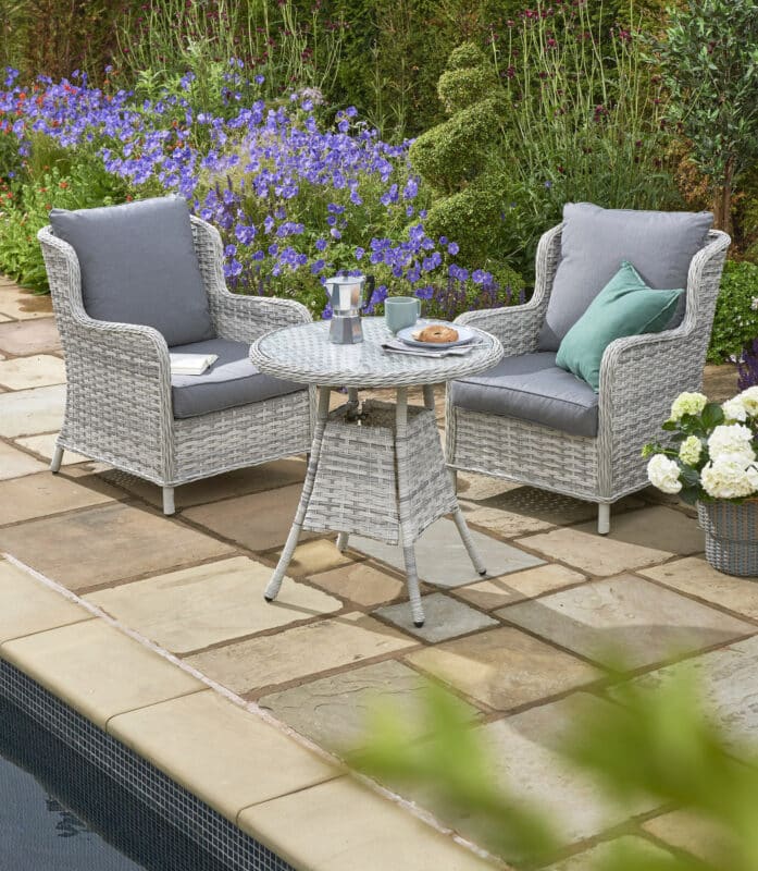 Norfolk Leisure Wroxham Garden Bistro Set Grey