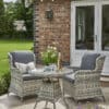 Norfolk Leisure Wroxham Garden Bistro Set Grey