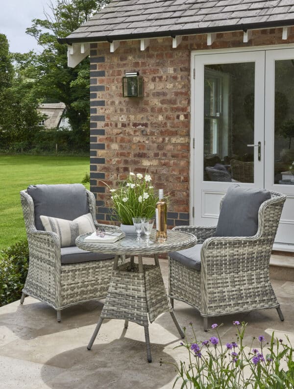 Norfolk Leisure Wroxham Garden Bistro Set Grey