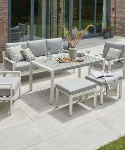 Norfolk Leisure Titchwell Garden Lounge Set White Standard Table