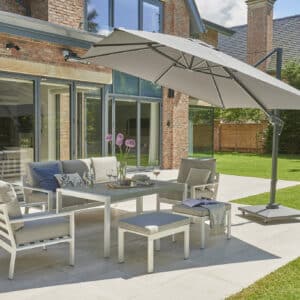 Norfolk Leisure Titchwell Garden Lounge Set White Standard Table