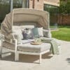 Norfolk Leisure Titchwell Garden Day Bed in White / Beige