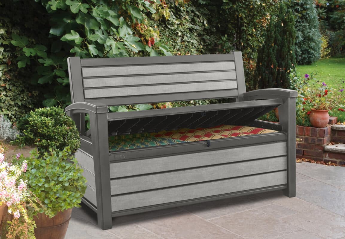 Keter Hudson 227L Storage Bench Duotech in Grey