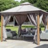 Norfolk Leisure Luxury Gazebo 3x3m with LED Lights