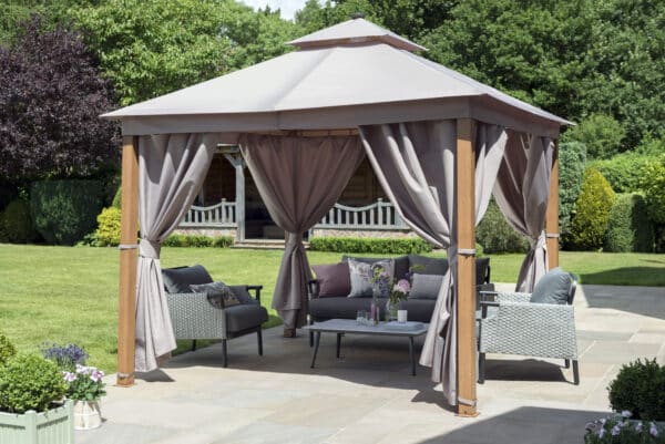 Norfolk Leisure Luxury Gazebo 3x3m with LED Lights