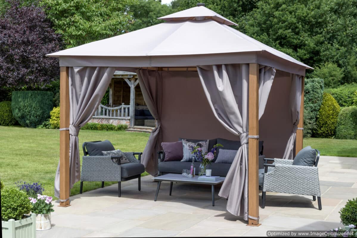 Norfolk Leisure Luxury Gazebo 3x3m with LED Lights