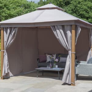 Norfolk Leisure Luxury Gazebo 3x3m with LED Lights