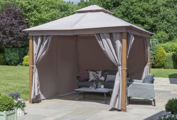 Norfolk Leisure Luxury Gazebo 3x3m with LED Lights