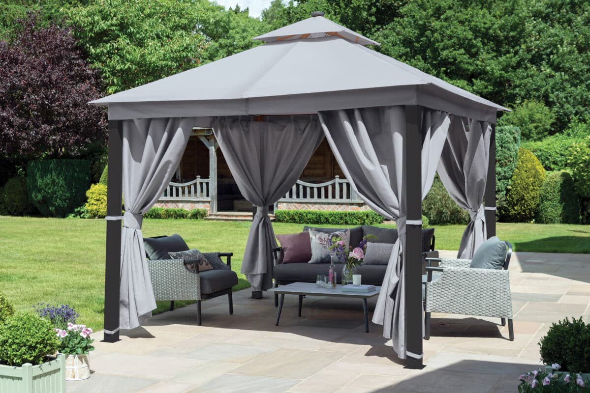 Norfolk Leisure Luxury Gazebo 3x3m with LED Lights