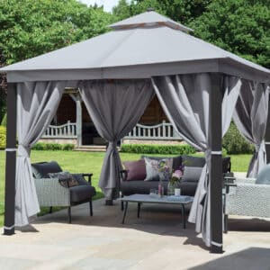 Norfolk Leisure Luxury Gazebo 3x3m with LED Lights