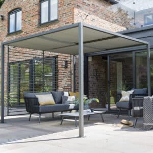 Norfolk Leisure Sliding Roof Gazebo 2.8x2.8m in Grey