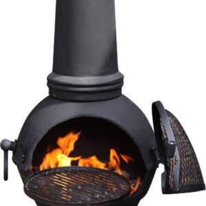 Toledo Cast Iron Chimenea (Extra Large), Black