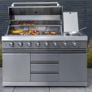 Norfolk Grills Absolute Outdoor Kitchen 6 Burner Gas BBQ With Side Burner