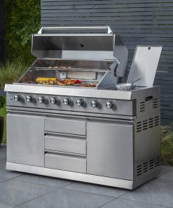 Norfolk Grills Absolute Outdoor Kitchen 6 Burner Gas BBQ With Side Burner