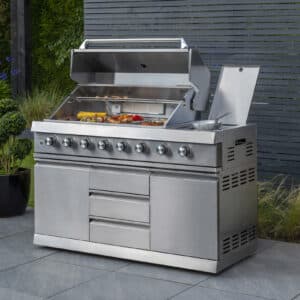 Norfolk Grills Absolute Outdoor Kitchen 6 Burner Gas BBQ With Side Burner