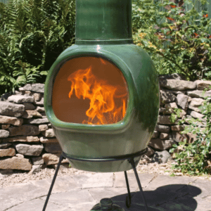 Asteria XL Chimalin AFC Chimenea in glazed green