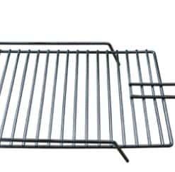 Removable BBQ grill extra-large 24 cm wide x 71 cm long with balcony, stainless steel