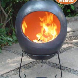 Ellipse Mexican Chiminea Charcoal Grey (Extra Large)