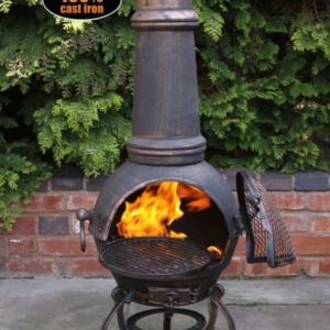 Toledo Cast Iron Chimenea (Extra Large), Bronze