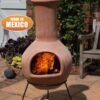 Colima XL Mexican Chimenea in natural terracotta