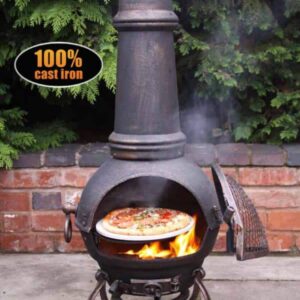 Toledo Cast Iron Chimenea (Extra Large), Bronze