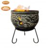 WYND The Dragon fire pit charcoal colour Celtic theme including stand