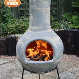 Colima XL Mexican Chimenea in mid grey