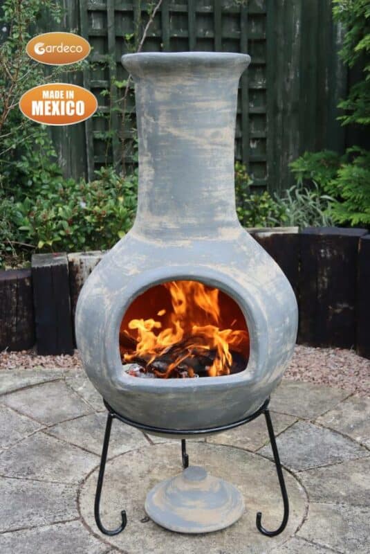 Colima XL Mexican Chimenea in mid grey