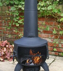 Tia Steel Chiminea (Large) in Black