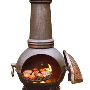 Toledo Cast Iron Chimenea (Extra Large), Bronze