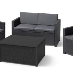 Keter Armona 4 Seat Outdoor Sofa Set in Grey