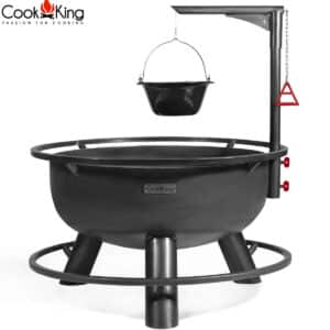 Cook King Bandito 80cm Fire Bowl with Adjustable Grill Plate