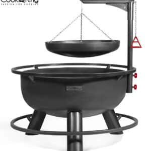 Cook King Bandito 80cm Fire Bowl with Adjustable Grill Plate