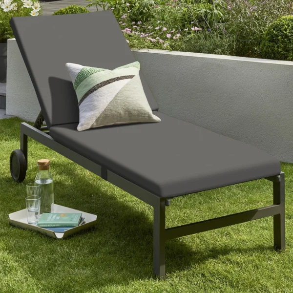 Norfolk Leisure Titchwell Sun Lounger in Grey