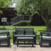 Keter Tarifa 4 Seat Outdoor Lounge Set in Grey