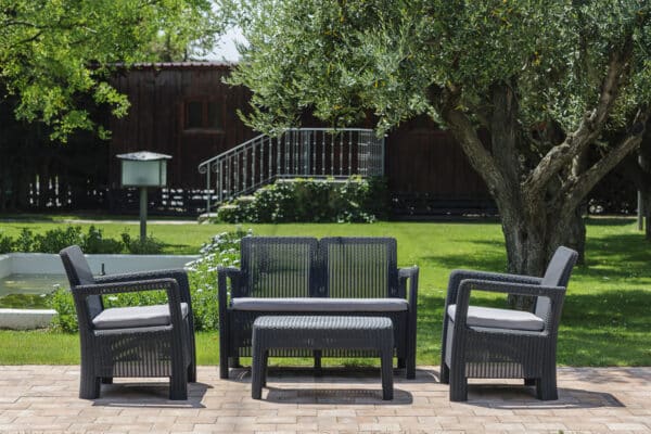 Keter Tarifa 4 Seat Outdoor Lounge Set in Grey