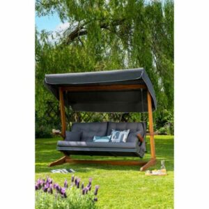 Norfolk Leisure Newton Swing 2400 Garden Chair With Canopy in Grey