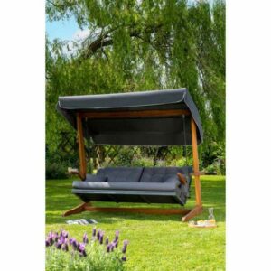 Norfolk Leisure Newton Swing 2400 Garden Chair With Canopy in Grey