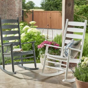 Norfolk Leisure Oakwell Outdoor Rocking Chair in Grey