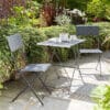 Norfolk Leisure Courtyard Bistro Set in Grey