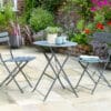 Norfolk Leisure Comfort Bistro Set in Grey