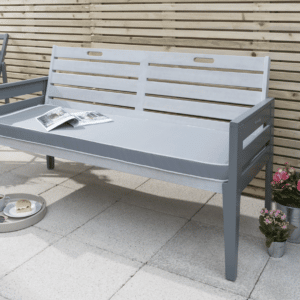 Florenity Grigio 3 Seater Bench in Grey