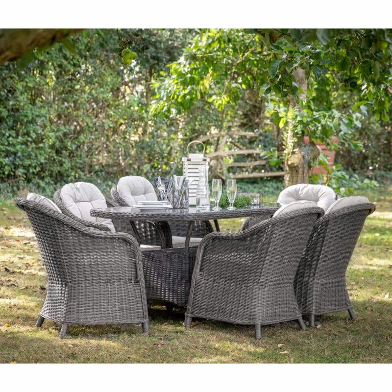 GLS Felis 6 Seater Dining Set in Grey