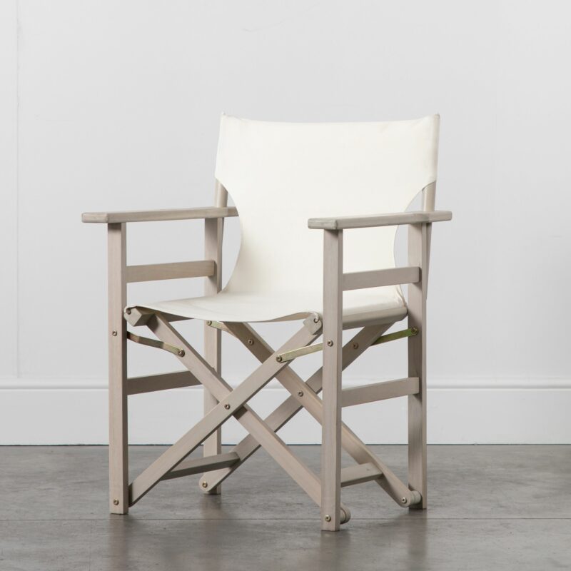 GLS Maera Director Style Armchair in Whitewash