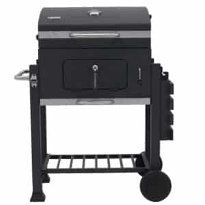 Toronto Charcoal BBQ Grill - Easy Click Together Design with Side Table and Grid in Grid System