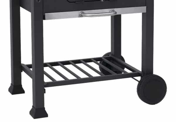 Toronto Charcoal BBQ Grill - Easy Click Together Design with Side Table and Grid in Grid System