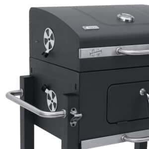 Toronto Charcoal BBQ Grill - Easy Click Together Design with Side Table and Grid in Grid System