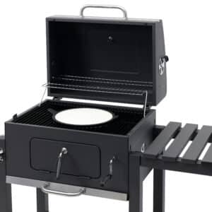 Toronto Charcoal BBQ Grill - Easy Click Together Design with Side Table and Grid in Grid System