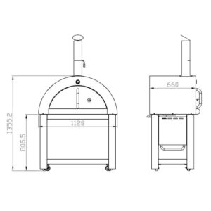 Callow Large Stainless Steel Outdoor Pizza Oven